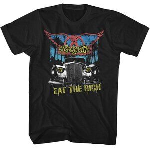 Aerosmith Eat The Rich Graphic Band T-Shirt Vintage Rock Tee 94